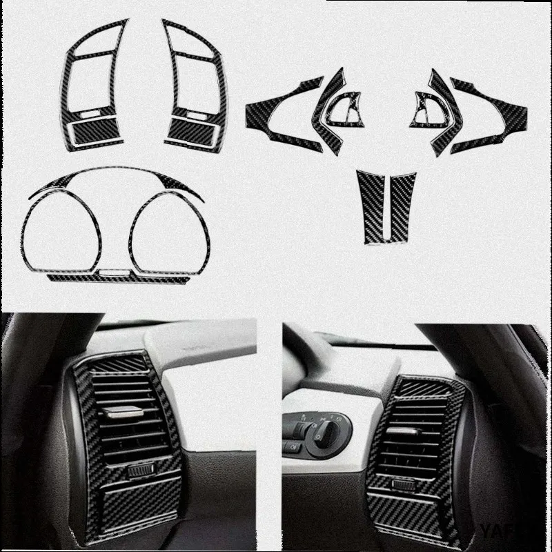 Carbon Fiber Steering Wheel Button Cover Trim For BMW For Z4 For E85 For E86 2003-2008 Interior Accessories