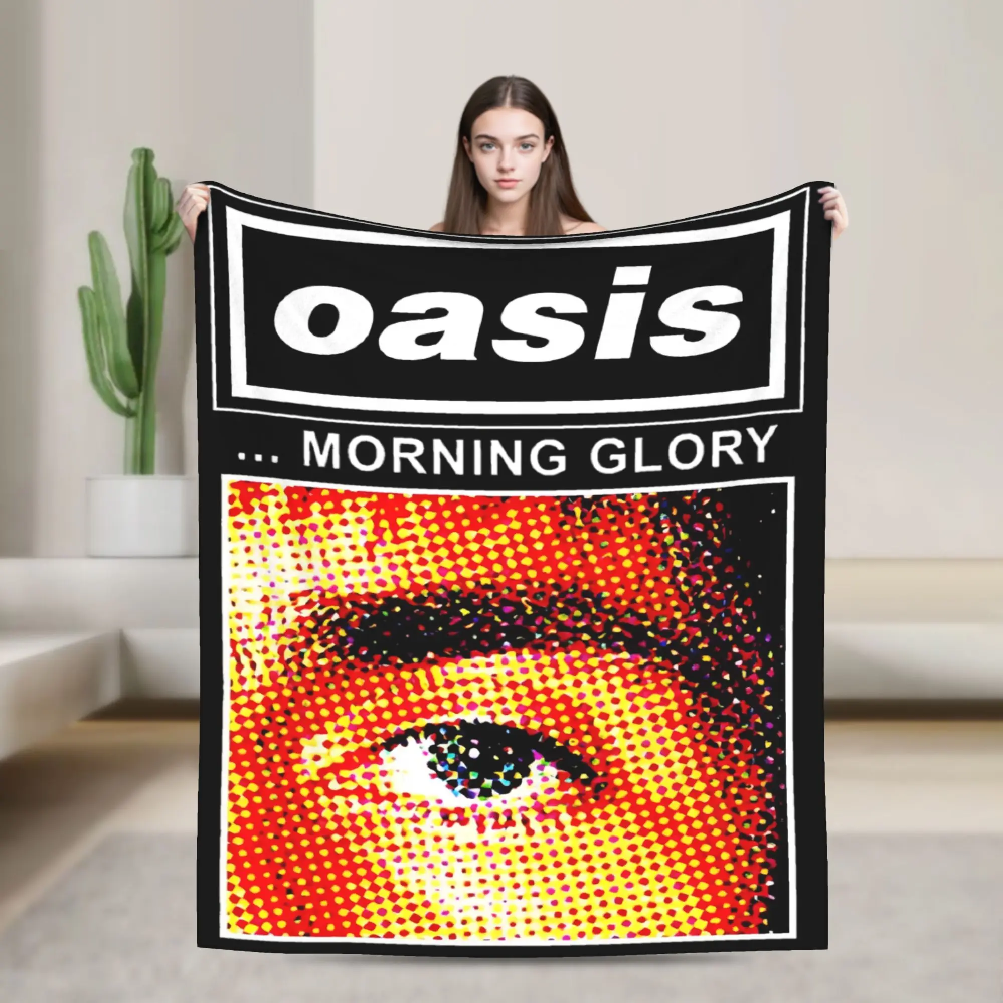 90's Music Pop Rock O-Oasis Blankets  Fleece Throw Blankets Summer Air Conditioning Personalised Lightweight Bedspread