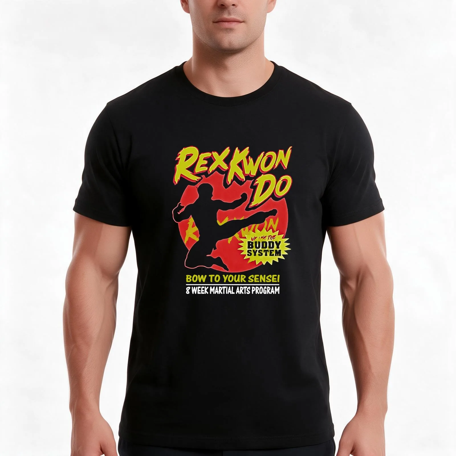 buddy system napoleon art dynamite T-Shirt, Summer Casual Cotton Tee, Oversized Streetwear Tops, Vintage Graphic Print