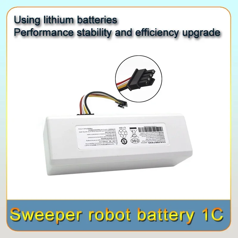 14.4V12800mah  P1904-4S1P-MM Battery for Xiaomi Mijia 1C STYTJ01ZHM Robot Vacuum Cleaner Accessories Mop Battery