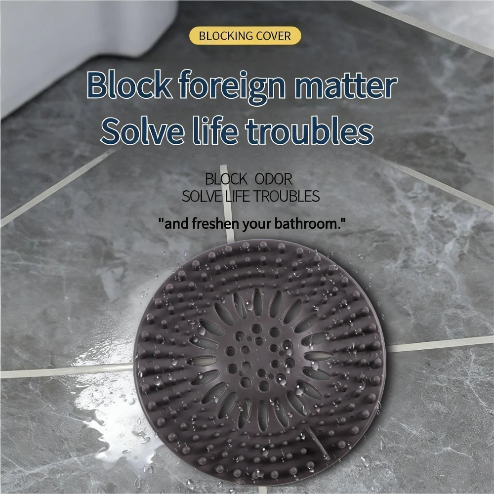 Silicone bathroom sink anti clogging, anti clogging shower floor drain filter, bathtub bathroom accessories, hair collector