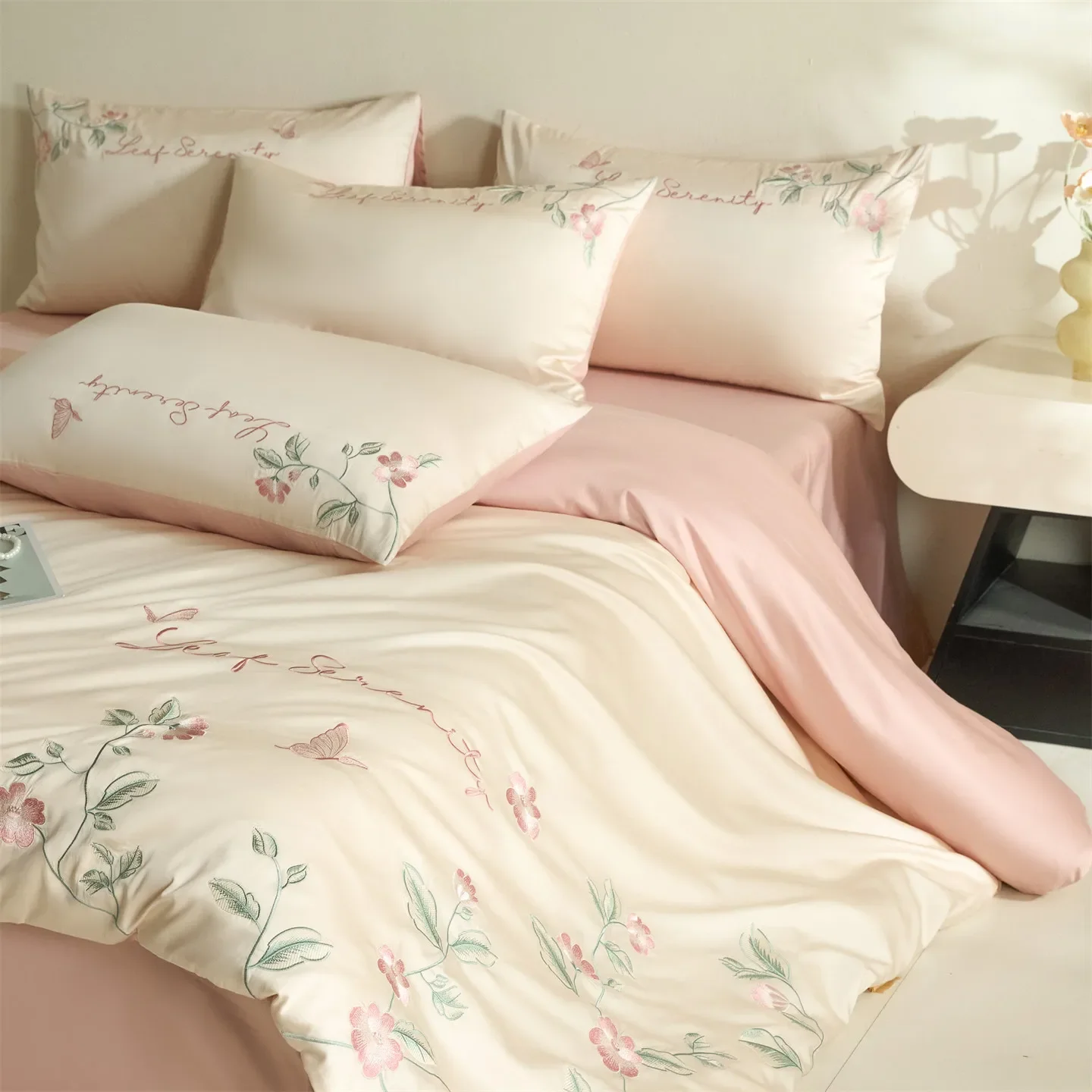 Svetanya Egyptian Cotton Underwear embroidery Bedding Sets Linens Queen King Ru Sheet Pillowcase Duvet Cover Set