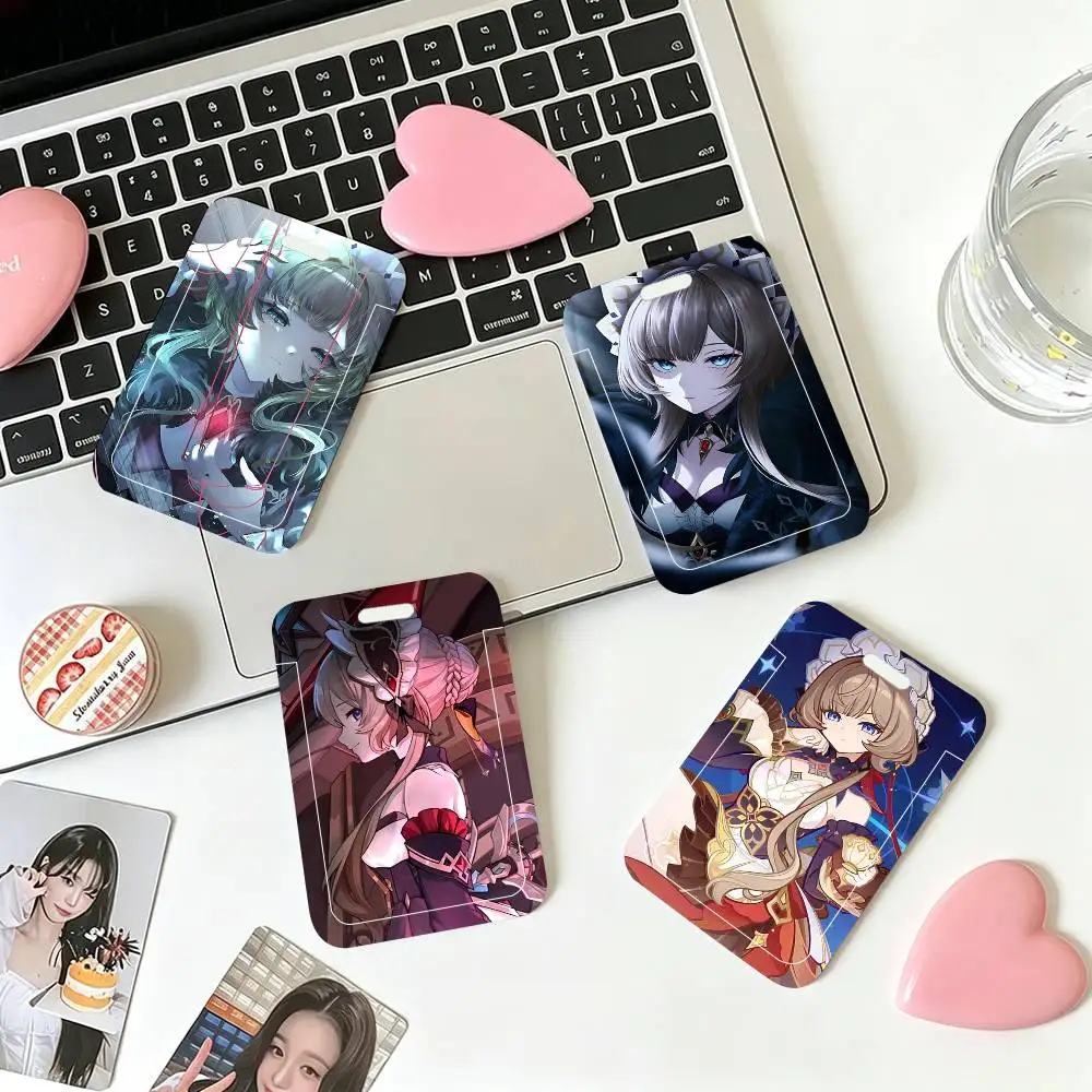 1pc Anime Game Character Sandrone ID Card Sleeve School Card Access ID Card Bus Meal Card Protective Sleeve Easy Push
