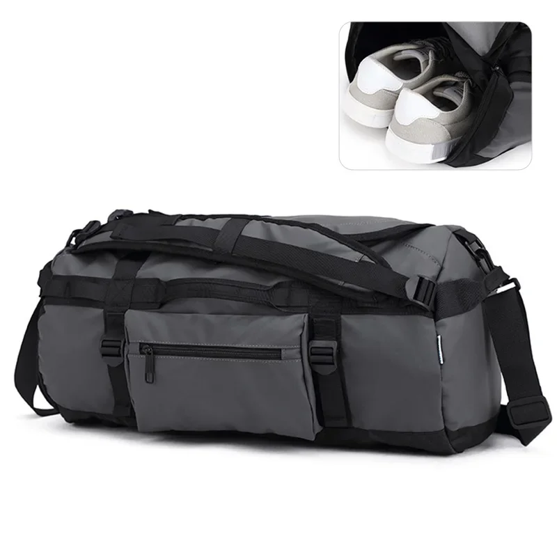 High quality large capacity men's leisure sports backpack designer fitness weekend overnight waterproof duffel bag travel bag