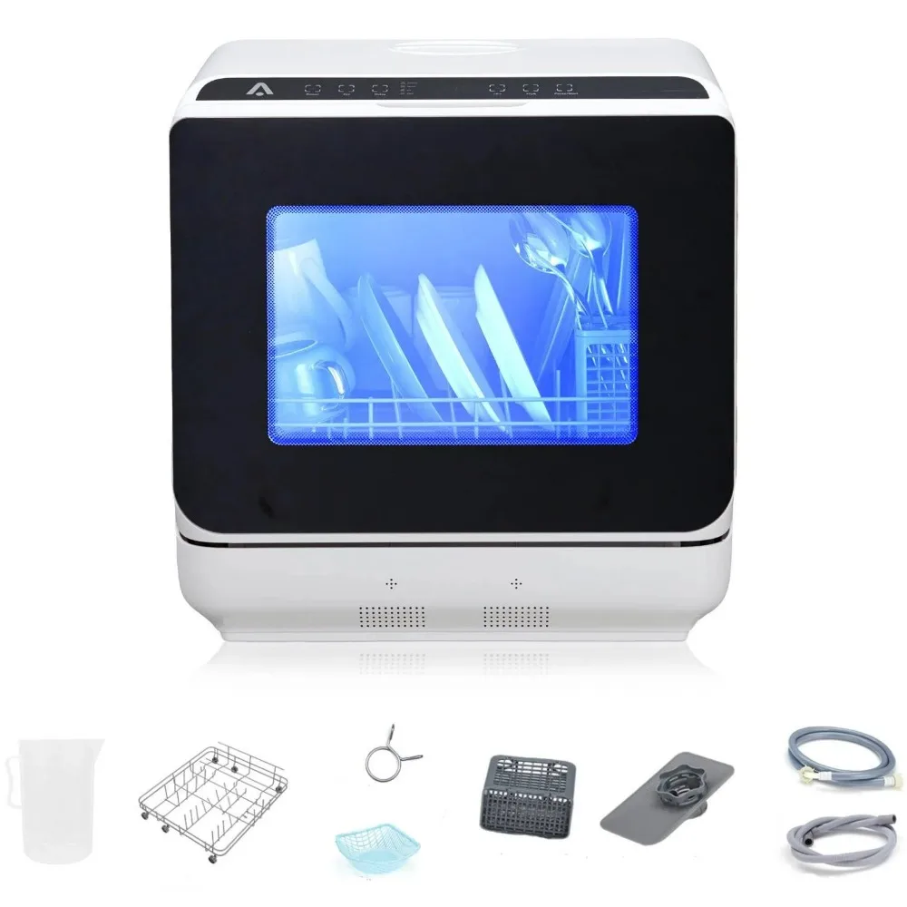 

Портативная посудомоечная машина Garvee со встроенным резервуаром для воды емкостью 5 л, 5 программ стирки, сушка горячего воздуха PTC и