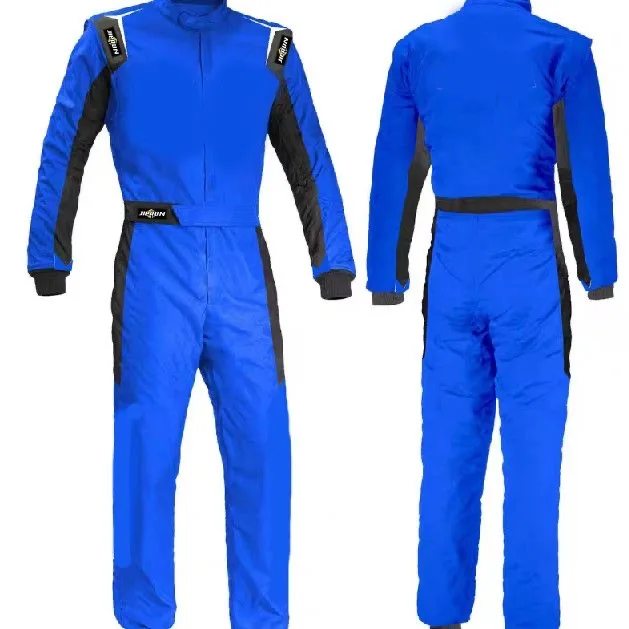 Motorcycle racing jumpsuit for men and women, go kart racing jumpsuit, red and black block one-piece racing sportswear