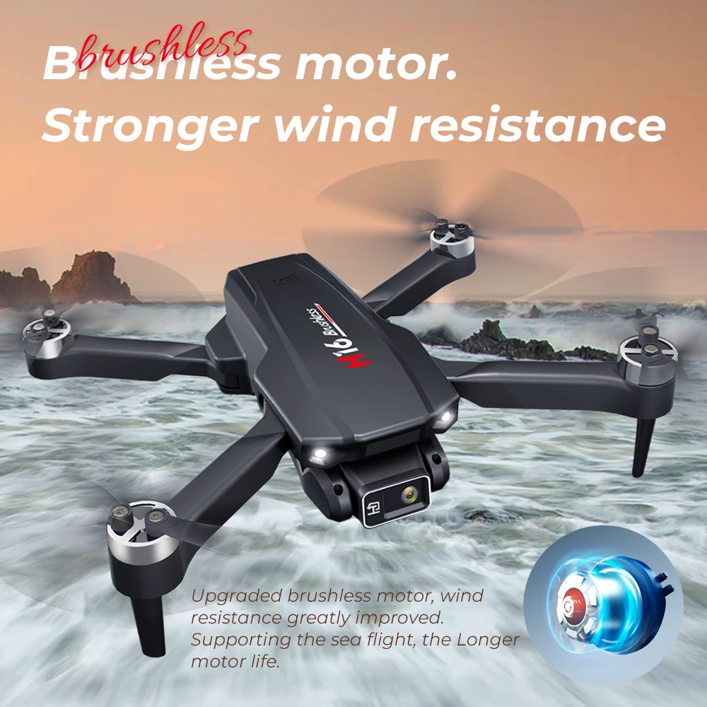 Drone H16 GPS Professional Dual Camera Dron Quadcopter Brushless Aerial Photography Laser Obstacle Avoidance RC Toy