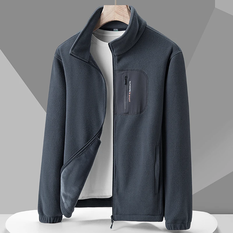 Outdoor Fleece Jacket Men Autumn Winter Polar Fleece Cold-Proof Thickened Coat Women Windproof Zipper Cardigan Mens Warm Jackets