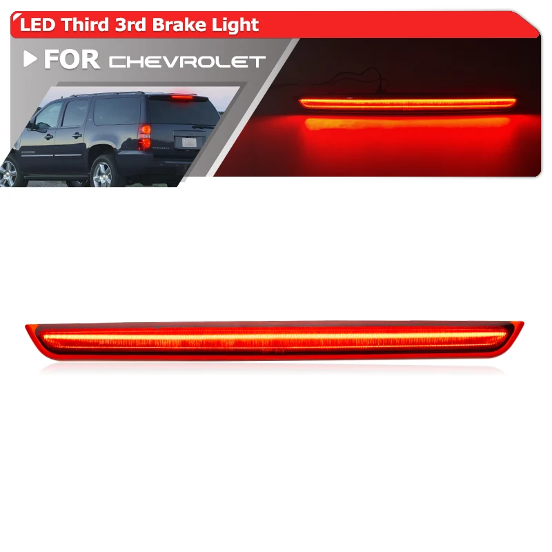

For 2007-2014 Chevrolet Tahoe Suburban 1500 2500 GMC Yukon/Yukon XL 1500 2500 LED Center High Mount Third 3rd Brake Stop Light