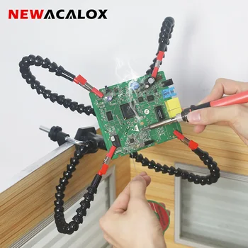 NEWACALOX Helping Hands Third Hand Soldering Tool PCB Holder Vise Table Clamp Solder Stand for PCB Repair Jewelry Crafts