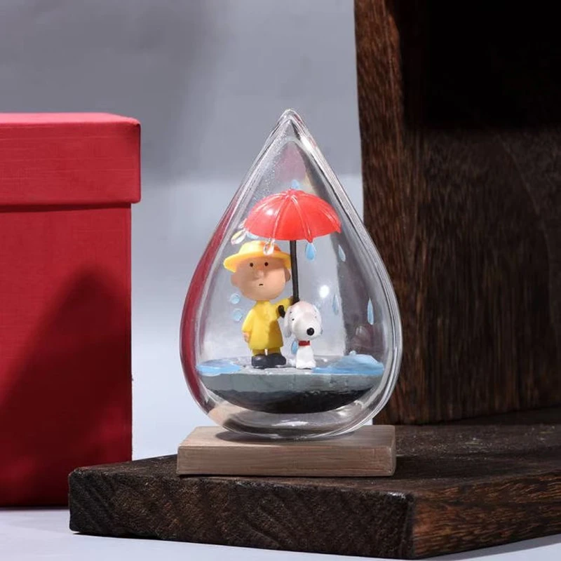 Re-Ment Snoopies Wetter Terrarium Blind Box Kawaii Weiß Welpen Flasche Modell Spielzeug Desktop Dekorationen Sammlerstücke Kinder Spielzeug