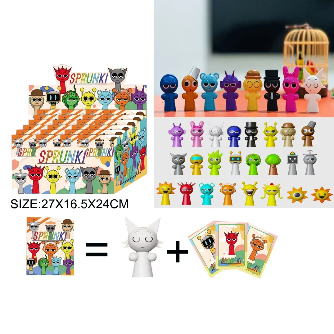 

Горячая новинка: Набор из 24 мини-фигурок Sprunki в закрытой упаковке, игрушки-фигурки из мультфильмов, модель куклы Венды, подарок для детей