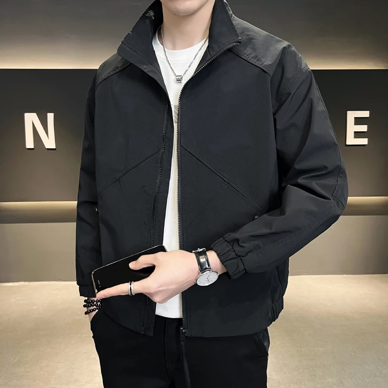 

Повседневная рабочая одежда Jaet, мужская весенне-осенняя новая куртка с воротником-стойкой, подростковая модная брендовая верхняя одежда Haome для отдыха