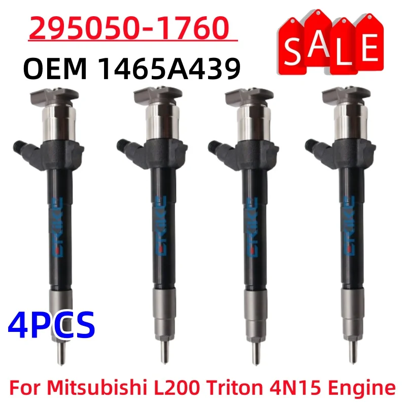 4pcs 295050-1760 1465A439 New Diesel Fuel Injector For Mitsubishi L200 Triton 4N15 Engine