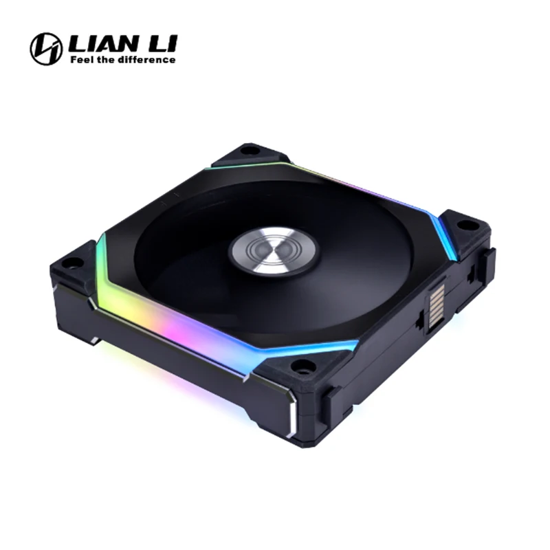 Lian Li UNI FAN SL120 V2 Computer Case Cooler,Black/White,L-Connect 3 Cabless Reverse Blade - Single Pack,