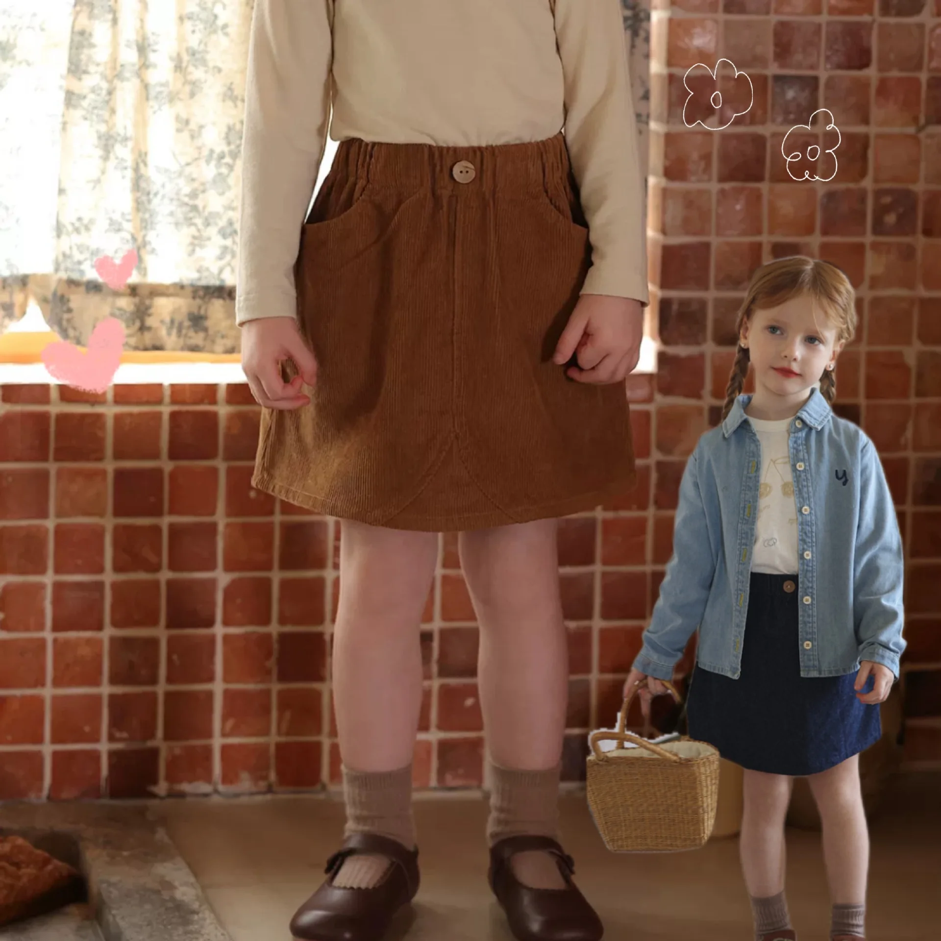 2026 Autumn New Girls' Corduroy Skirt Baby Children's Spring and Autumn Foreign Style Versatile Skirt Skirt Is Popular Fashion