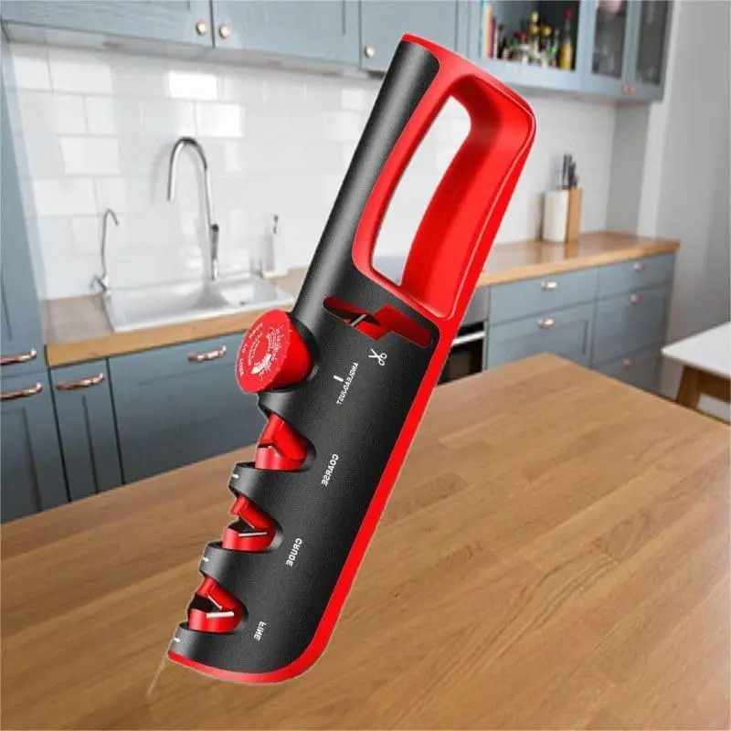 

Knife Sharpener Angle Adjustable 4 Stages Scissors Grinder Knives Sharpening Stone Whetstone Professional Kitchen Accessories