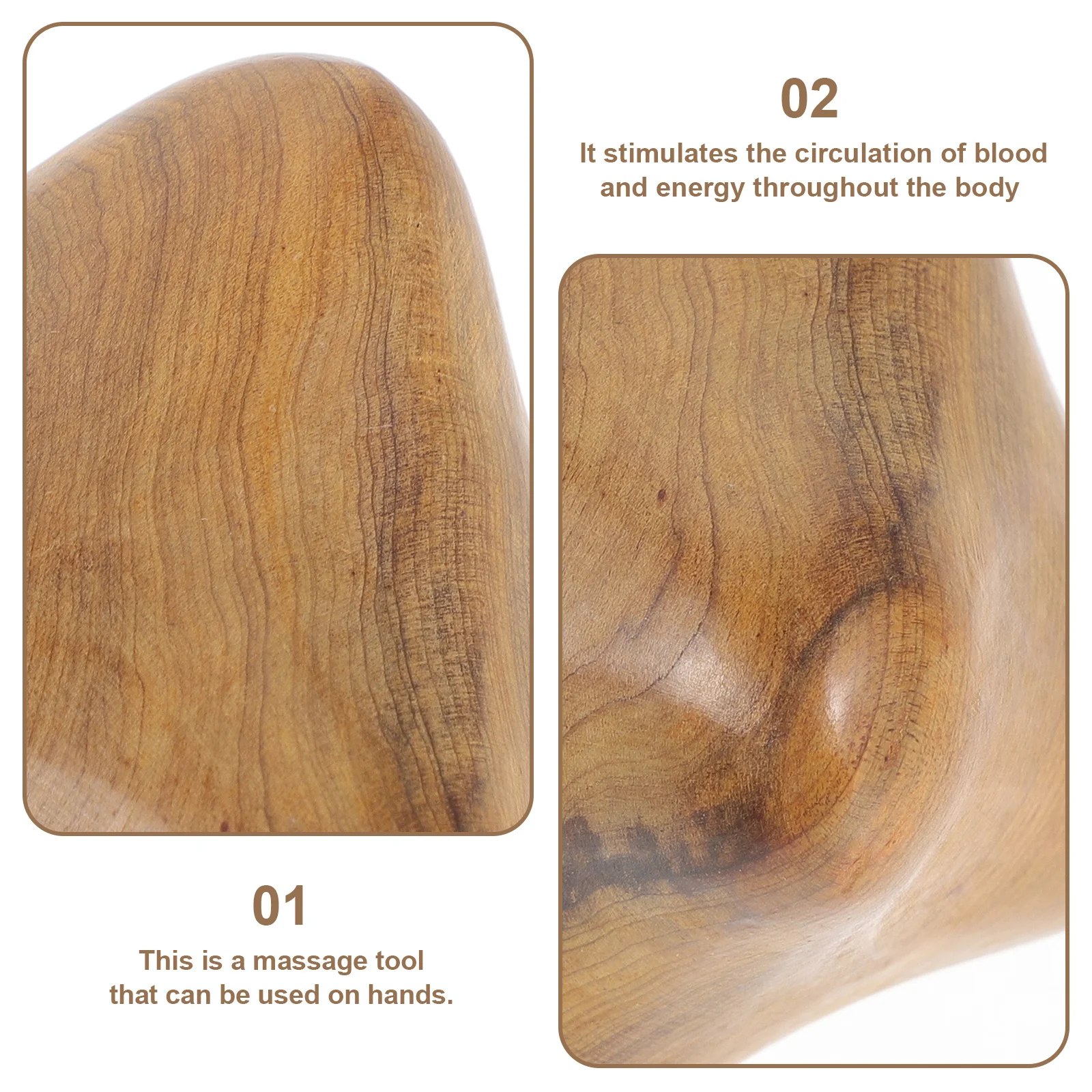 

Hand Exercise Ball Wood Massager for Acupuncture Reflexology Therapy Rolling Massage Tool for Stress Relief