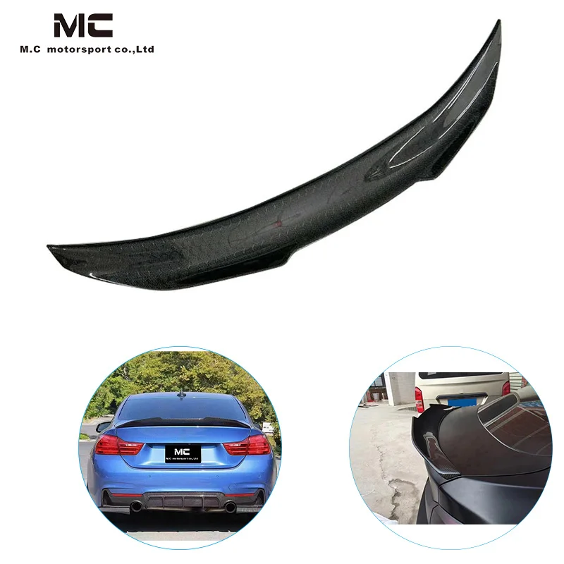 For BMW 4 Series Honeycomb Wing F32 Coupe F82 M4 PSM Style Honeycomb Spoiler Carbon Fiber Rear Ducktail Spoiler