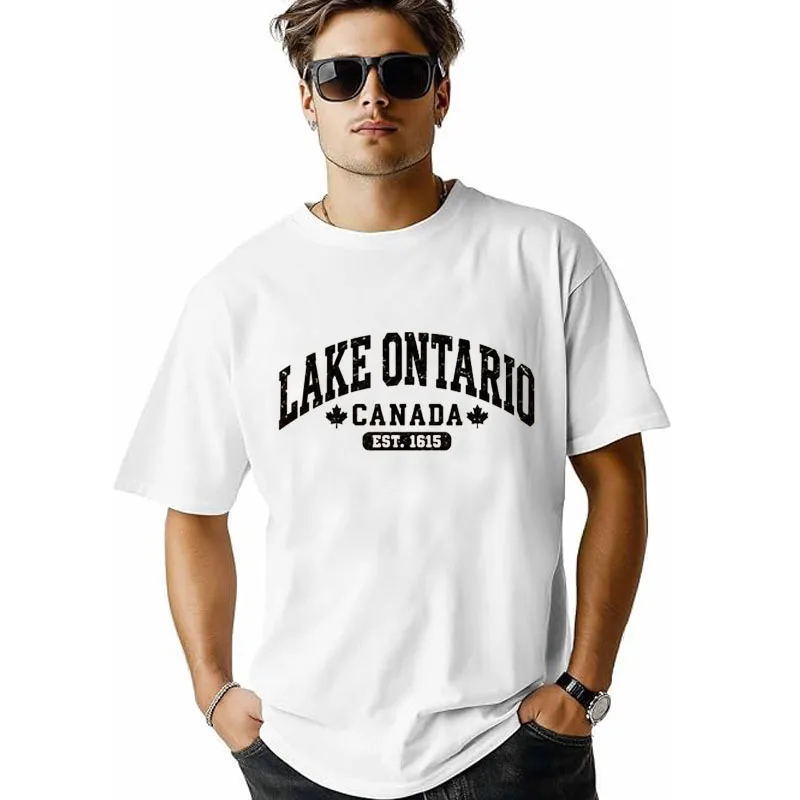 Ontariosee T-Shirt „Always Lake Ontario and The Gulf of Mexico“ Shirt Klassische 70er 80er Retro-Ästhetik Kleidung für Frauen Männer T-Shirts – Detail 7