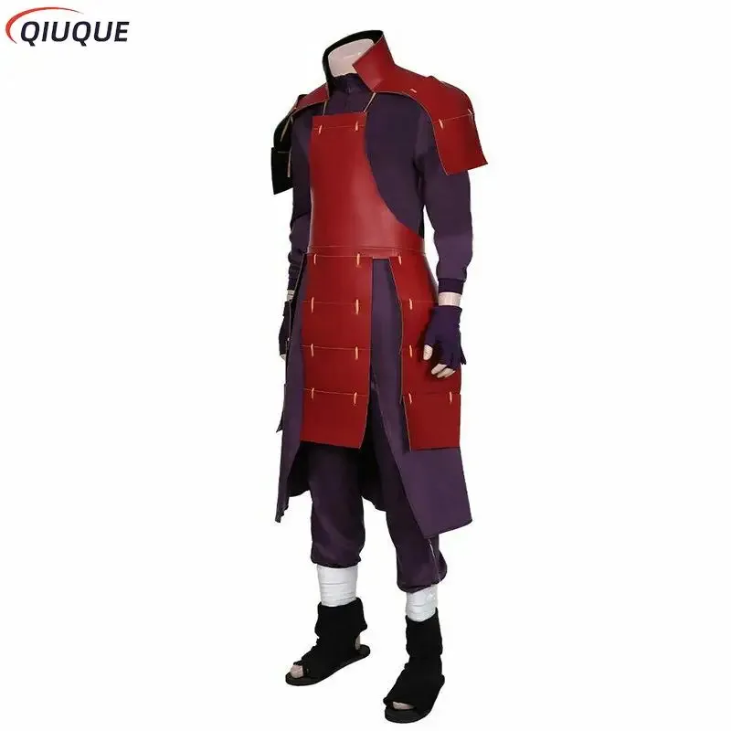Uchiha Madara Cosplay Kostium Buty Anime Top Spodnie Stroje Halloween Karnawałowy Strój