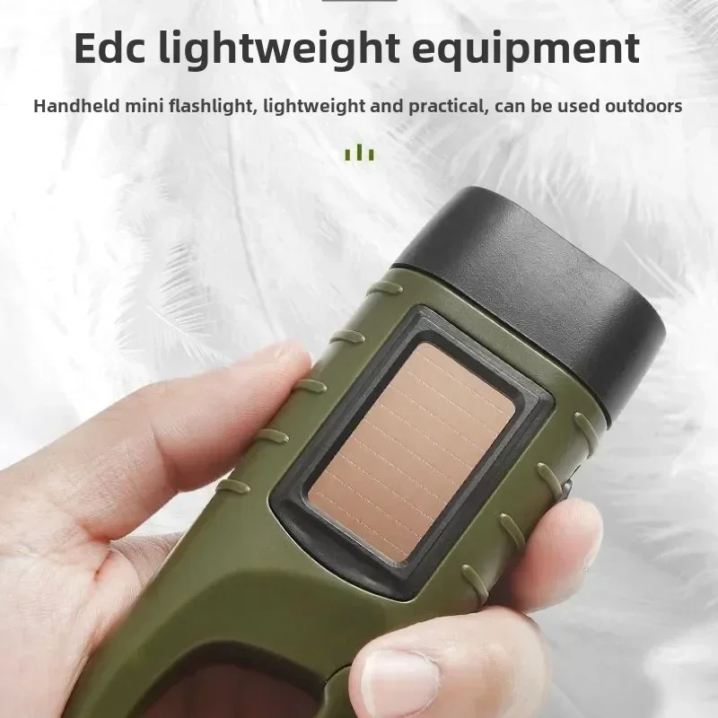 Solar Hand Crank Flashlight - 3-in-1 Emergency LED Light with Camping Power Bank Outdoor Survival Gear