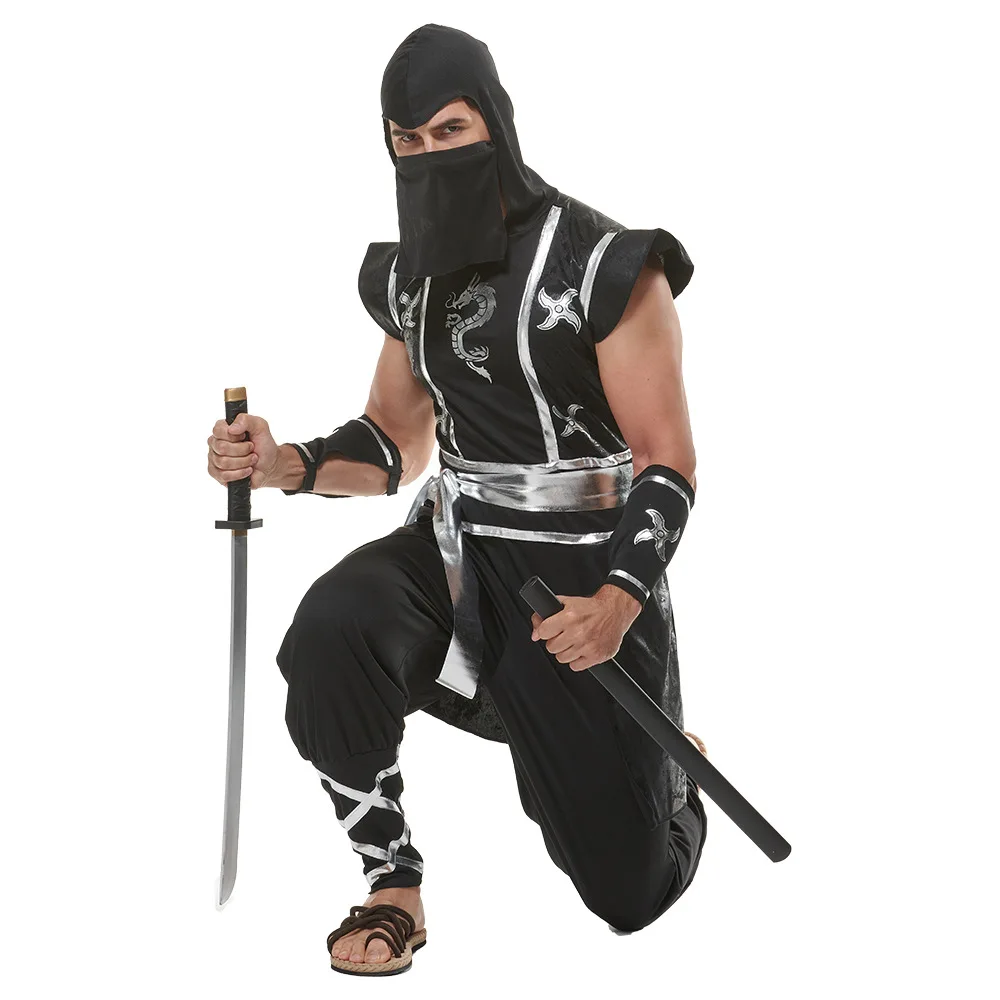 Black Japanese Ninja Warrior Cosplay Costume Halloween Event Theme Personalized Sets Carnival Party Stage Performance Costumes