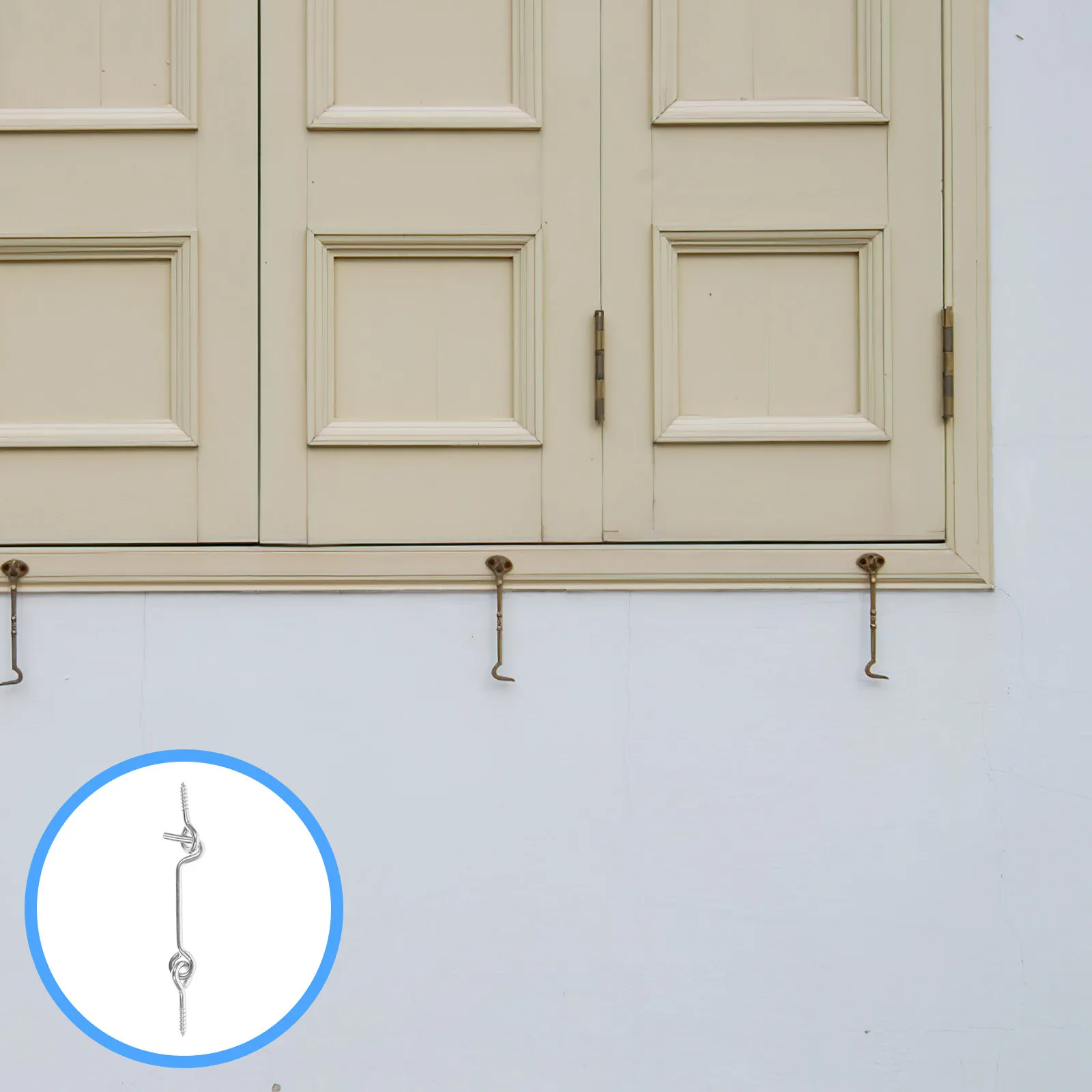 

10Sets Hook and Eye Latch Premium Carbon Steel Door Hook Lock for Residential Commercial Use Doors Windows Barn Sliding Doors