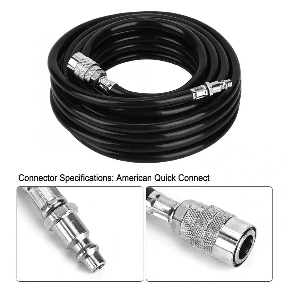 24.6ft PVC Pneumatic Air Compressor Hose Accessory With Quick Connect Air Hose Compressor Tools US Type Quick Connector