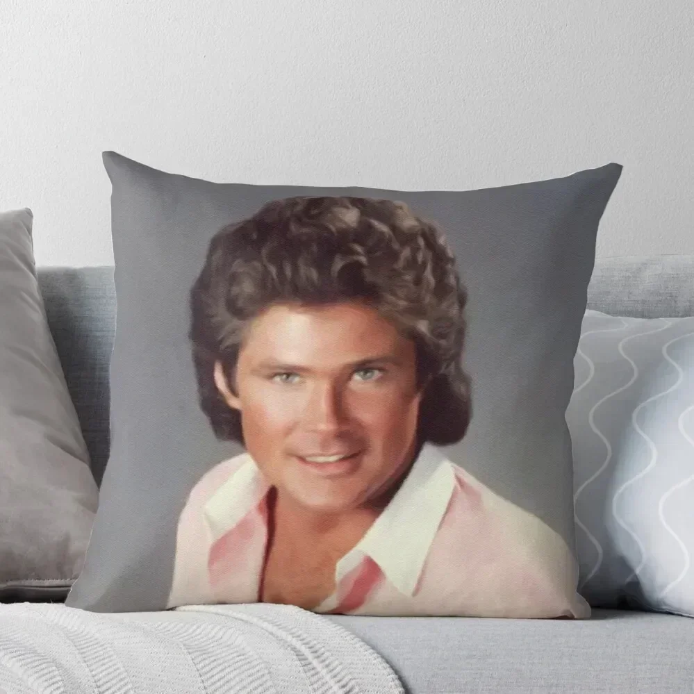 

David Hasselhoff, TV Star Throw Pillow Plaid Sofa Decorative Sofa Cushions Christmas Covers For Cushions pillow