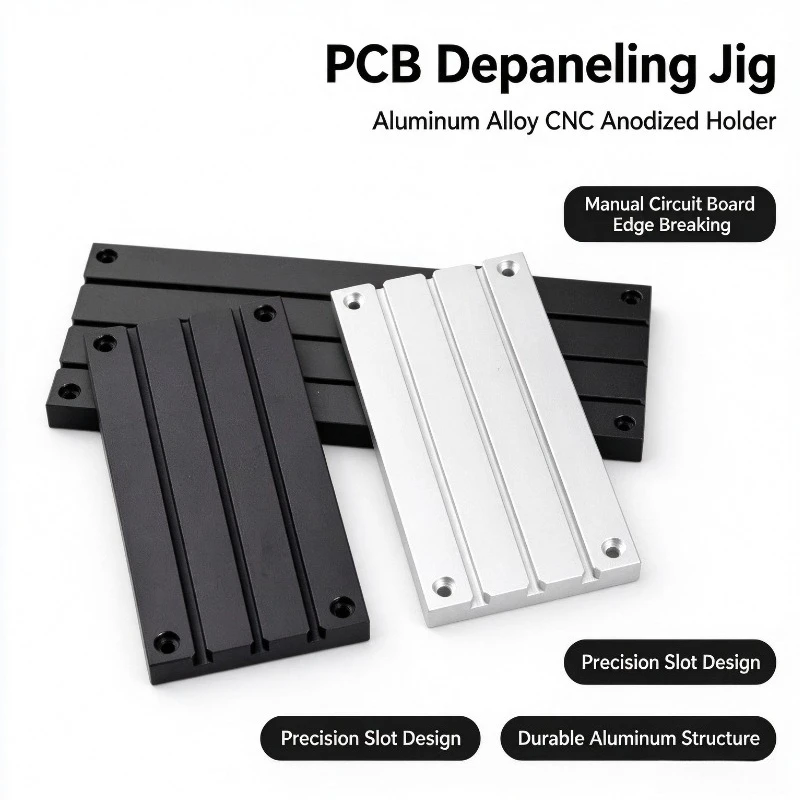 For PCB Depaneling Jig, Aluminum Alloy CNC Anodized, Manual Circuit Board Edge Breaking Holder