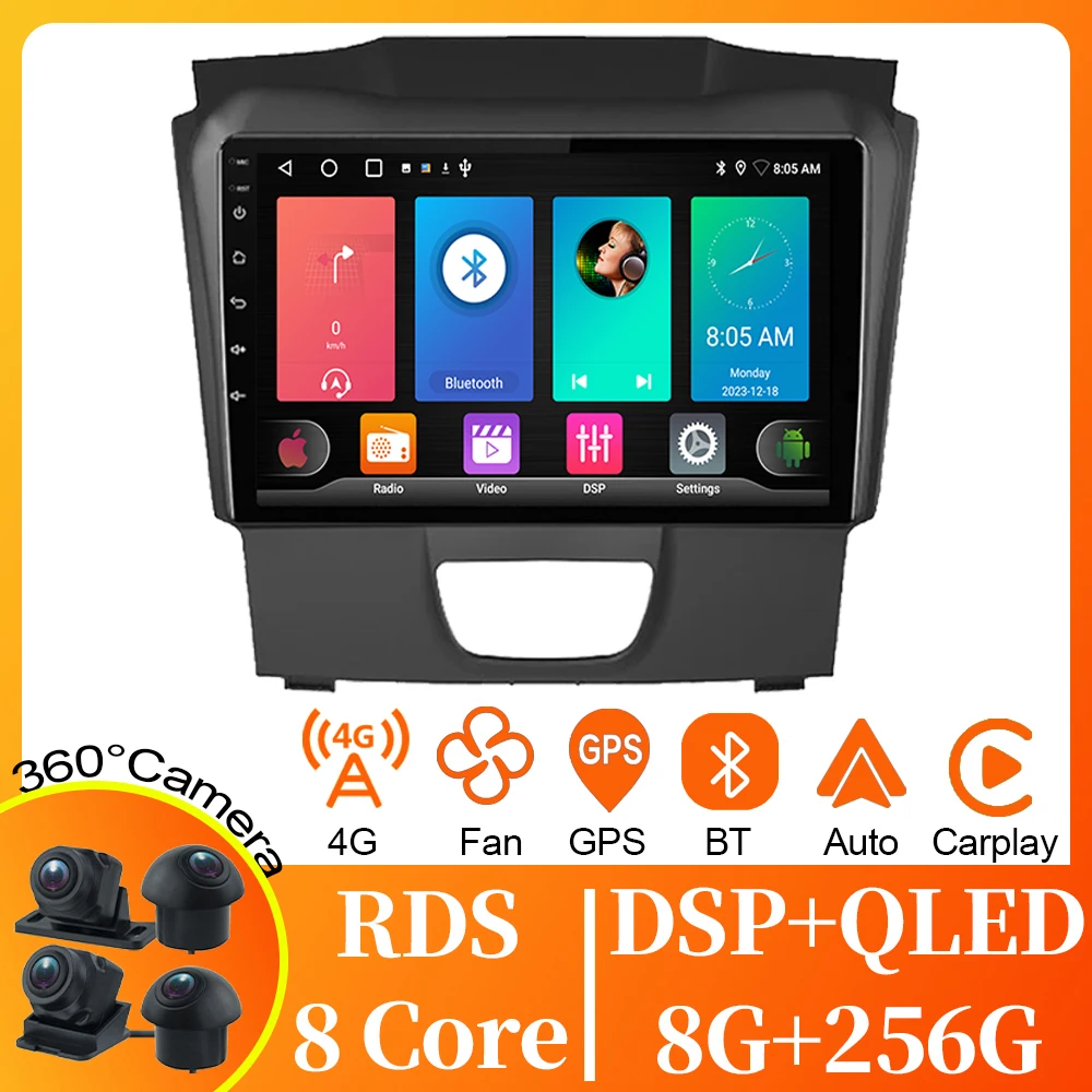 

For Chevrolet TrailBlazer S-10 S10 Colorado Isuzu D-Max 2015 - 2018 Car Radio Android Auto GPS Navigation Multimedia Player WIFI