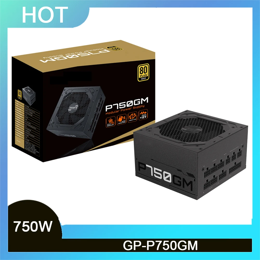 For Gigabyte GP-P750GM 750W P750GM 80PLUS Gold ATX 12V Power Supply High Quality Fast Ship