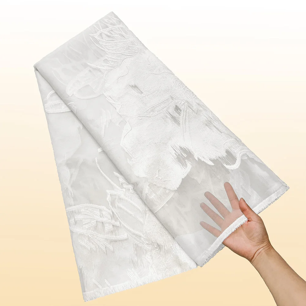 

Высококачественная жаккардовая кружевная ткань, 5 ярдов, французский брокат