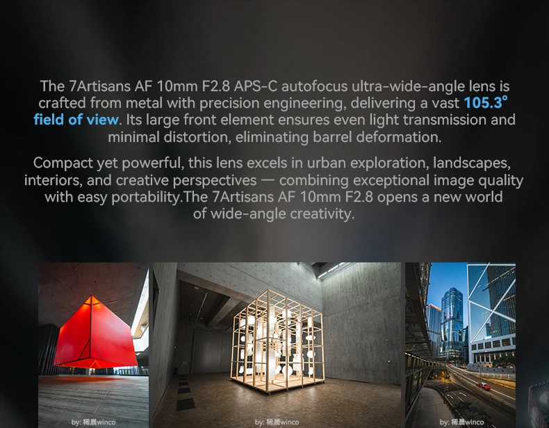 7artisans AF 10mm F2.8 APS-C Ultra-Weitwinkel-Kameraobjektiv für Menschenfotografie mit Sony E, Fujifilm XF, Nikon Z-Mount – Detail 4