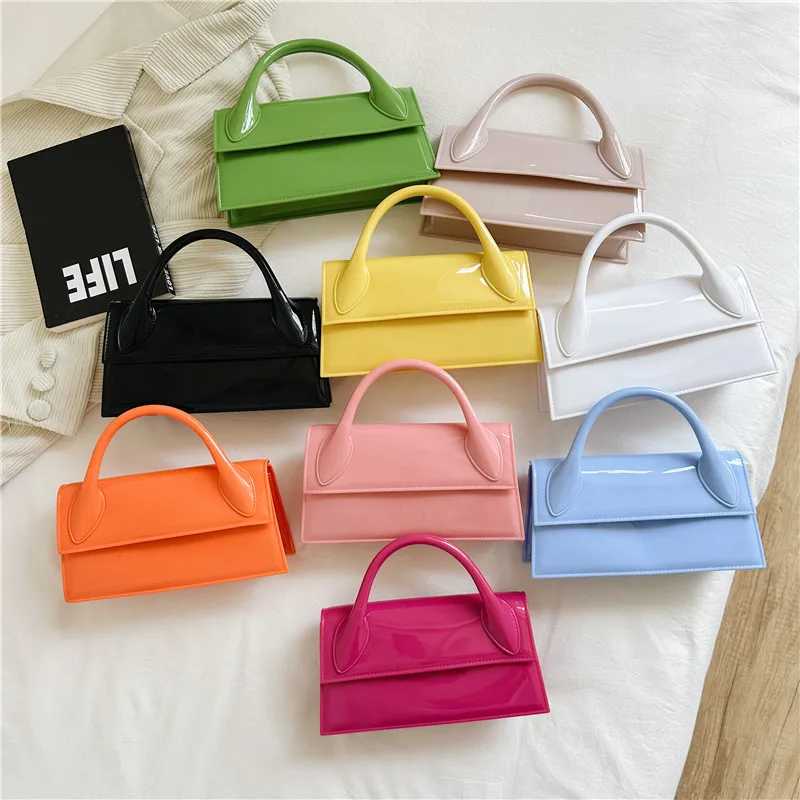 Multicolor PVC Jelly Bag Women Small Transparent Totes Summer Clear Crossbody Purse Versatil Messenger shoulder beach Bag Girl