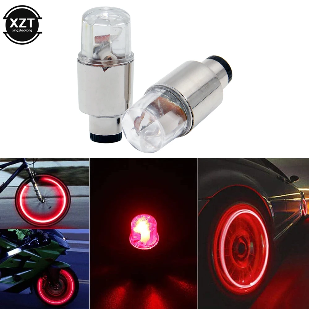 2pcs Cars Wheel Caps Decotation Cars Light for Tire Hub Lamp Bike Wheel Deco LED Tire Valve Caps Auto Cars Accessories