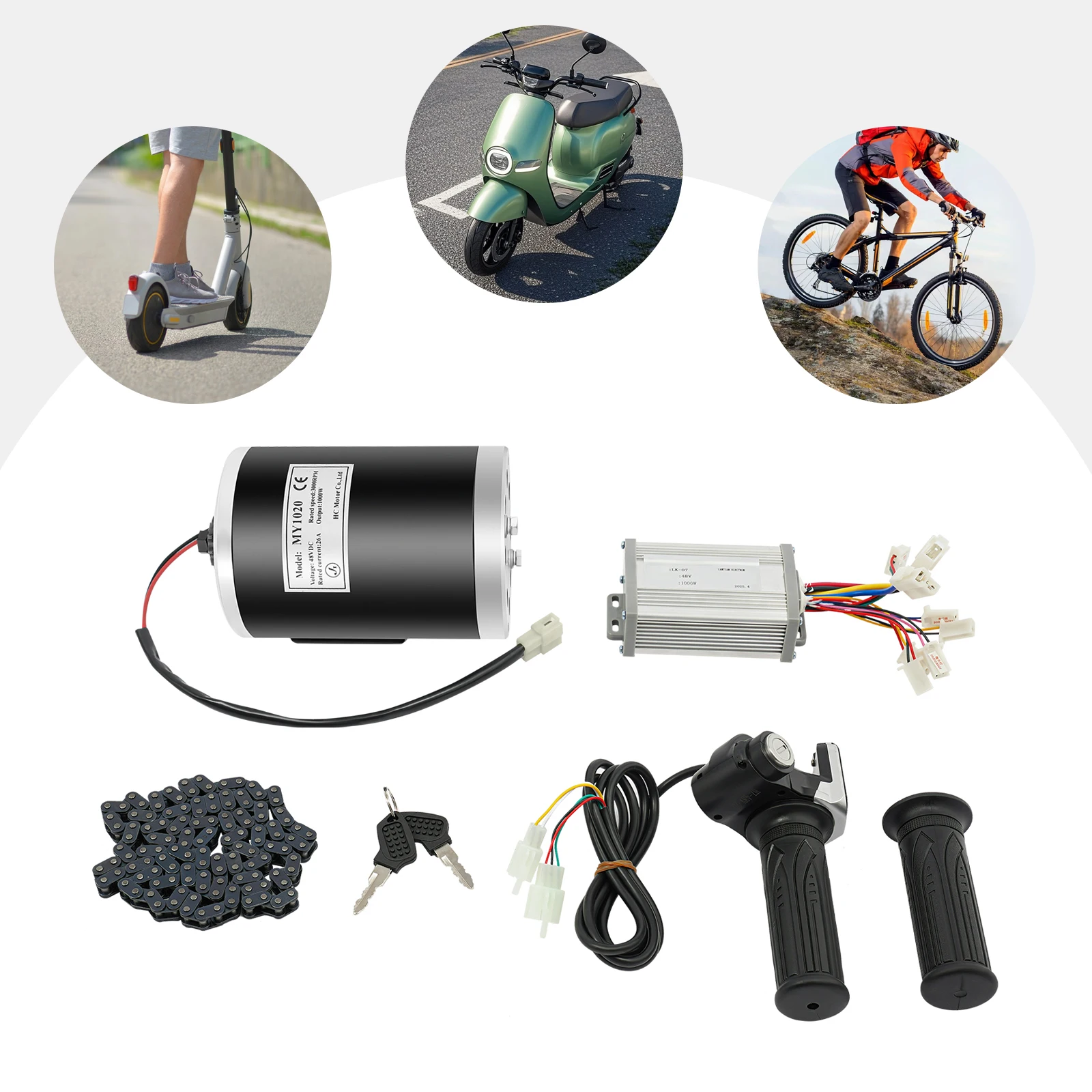 

1000w Brushed Motor Kit, High Speed Brushed Motor Kit with Controller and Throttle, Brushed Dc Motor for Electric Scooter, E-Bike, Electric Motorbikes
