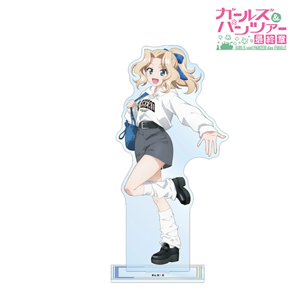 Anime Girls Und Panzer Das Finale Acrylic Stand Keychain 15cm Anchovy Cartoon Figure Desktop Decor Kawaii Fans Gift