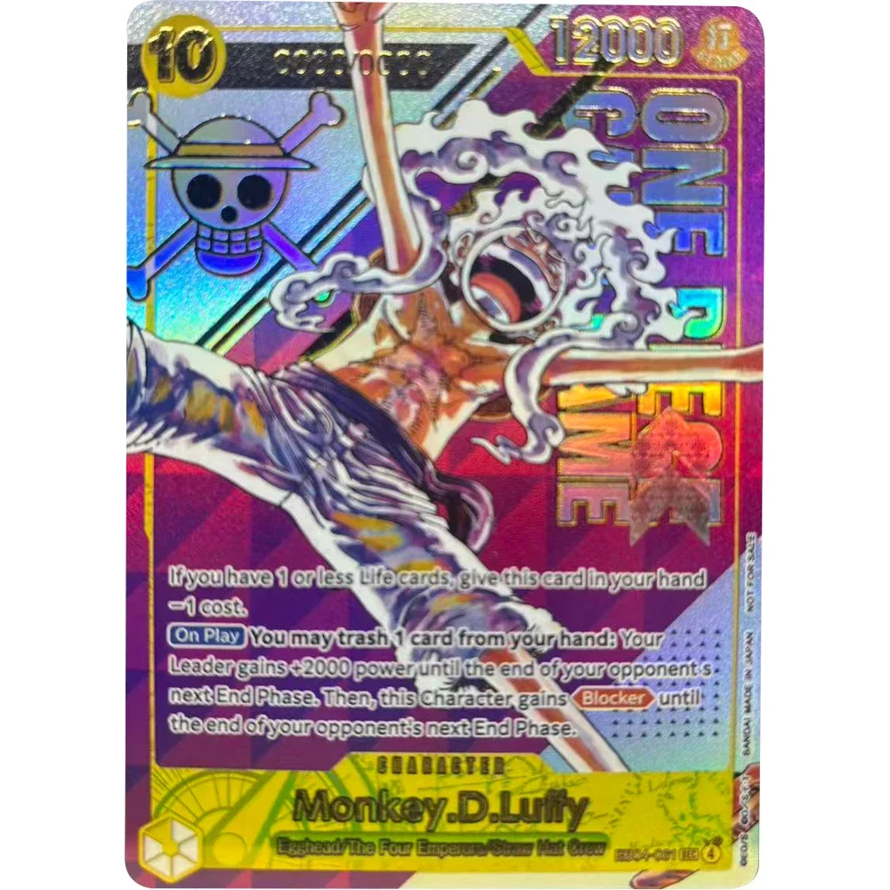 ONE PIECE Sammelkarten EB04-001 Monkey D. Luffy EN DIY Selbstgemachtes Spiel Anime-Karten Geschenkspielzeug