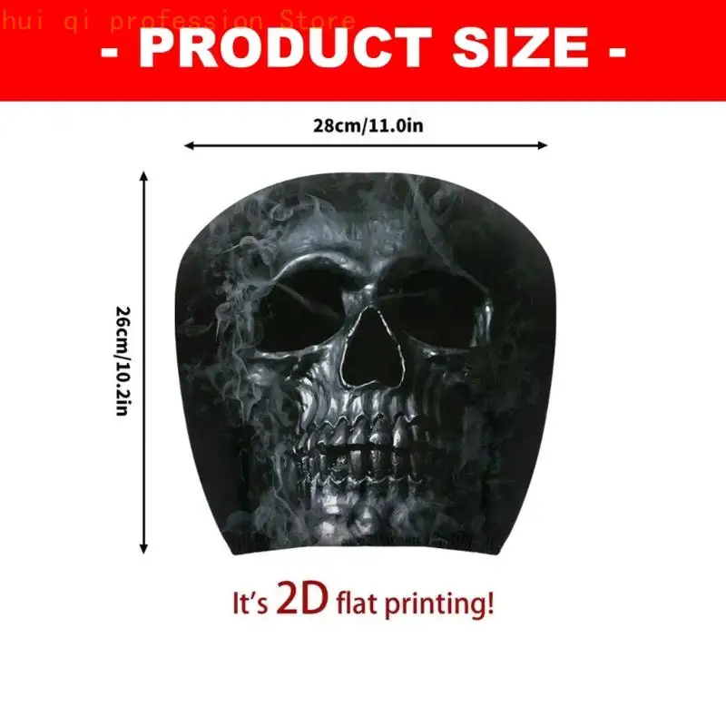 Kopfstützenbezug-Paar mit Totenkopf-Aufdruck, Auto-Kopfstützenbezüge für Vorderkabinen-Styling H8WE – Detail 6