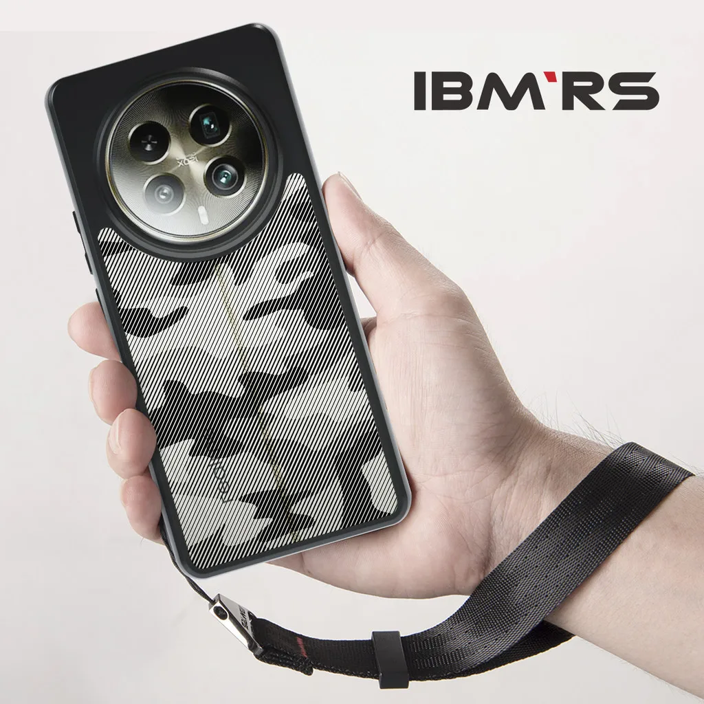 

IBMRS for Realme P1 Pro/12 Pro/Pro+ case,Prevents Accidental Drops (Comes with wrist strap)Camo Transparent Phone Cover