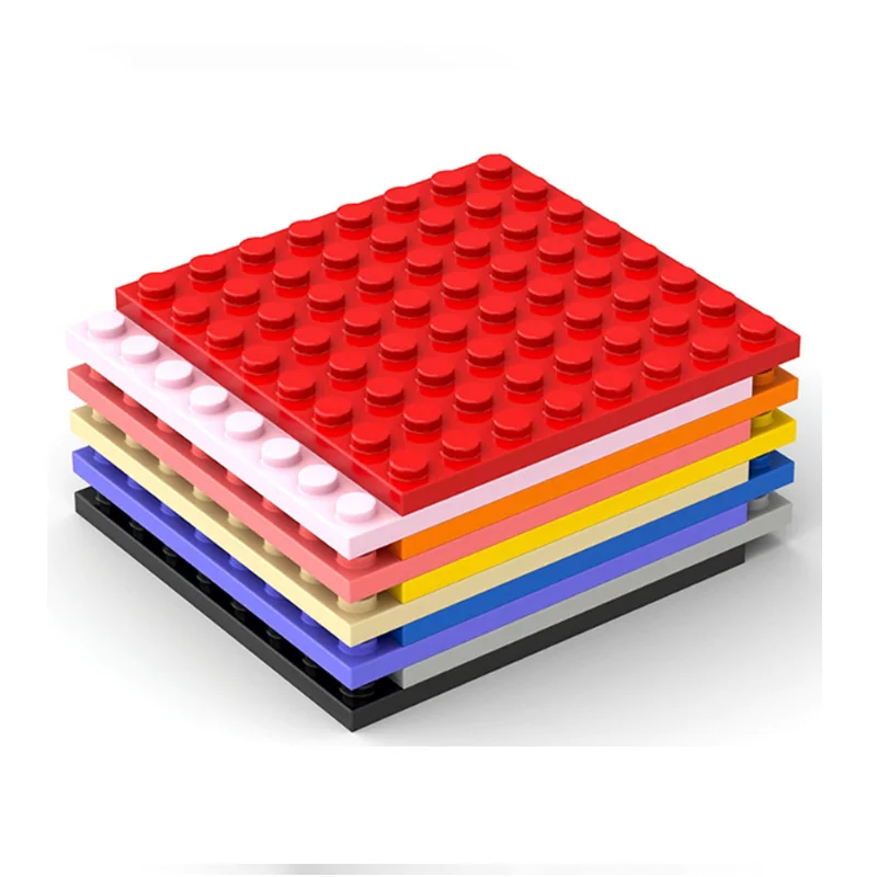 10Pcs MOC Parts 41539 42534 Plate 8 x 8 Compatible Bricks DIY Assmble Building Blocks Particle Kid Puzzle Brain Toy Gift