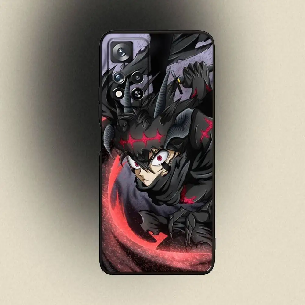 Custodia per telefono B-Black Clover Asta per Samsung Galaxy A 91,80,73,72,53,52,51,22,5G,Plus,J,Nota Cover morbida nera