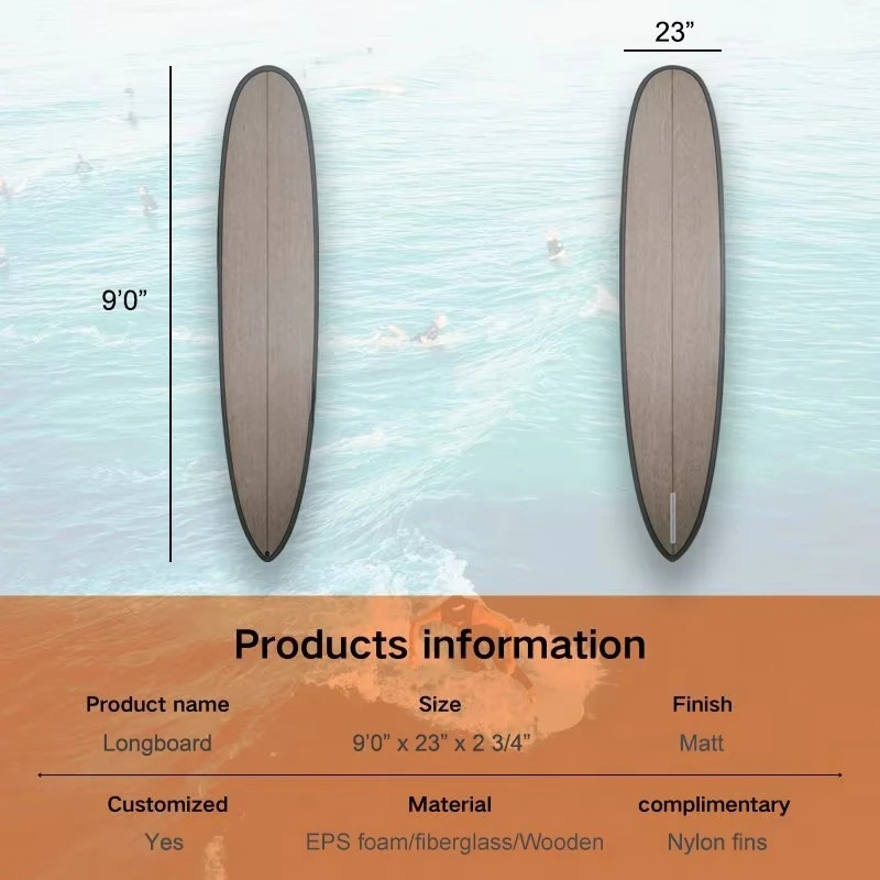 Afbeelding 3: 9'0 Custom EPS Longboard Surfboard Hoge Prestatie Epoxy Constructie voor Nose Riding
