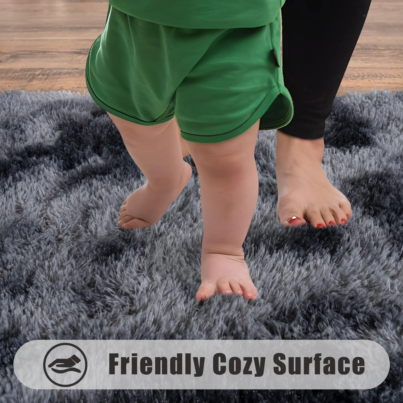 VIKAMA Ultra-Soft Running Rug Bedroom & Hallway Anti-Slip Mat Fluffy Plush Bedside Dormitory Carpet Home Decor view 6