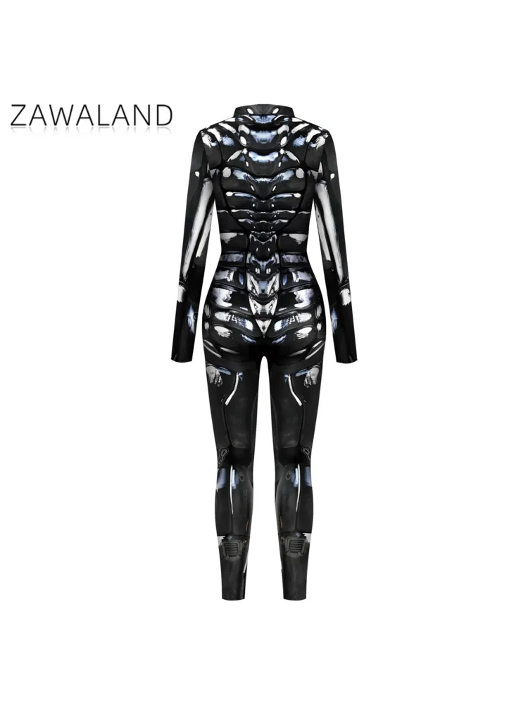 زي بدلة جسم تنكري للنساء ، تكنولوجيا المستقبل ، روبوت البونك ، طباعة الملمس الملونة ، زينتاي ، بدلة جسم ، زي هالوين ، ملابس