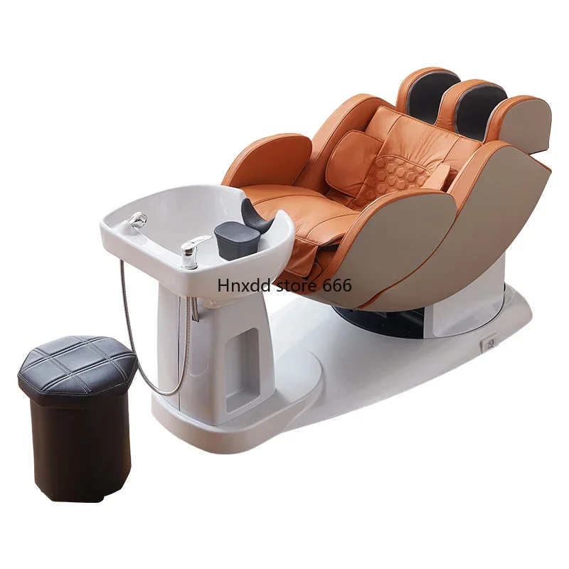 Salon Luxury Electric Massage Shampoo Chair multifunction rotatable Hair Washing bed