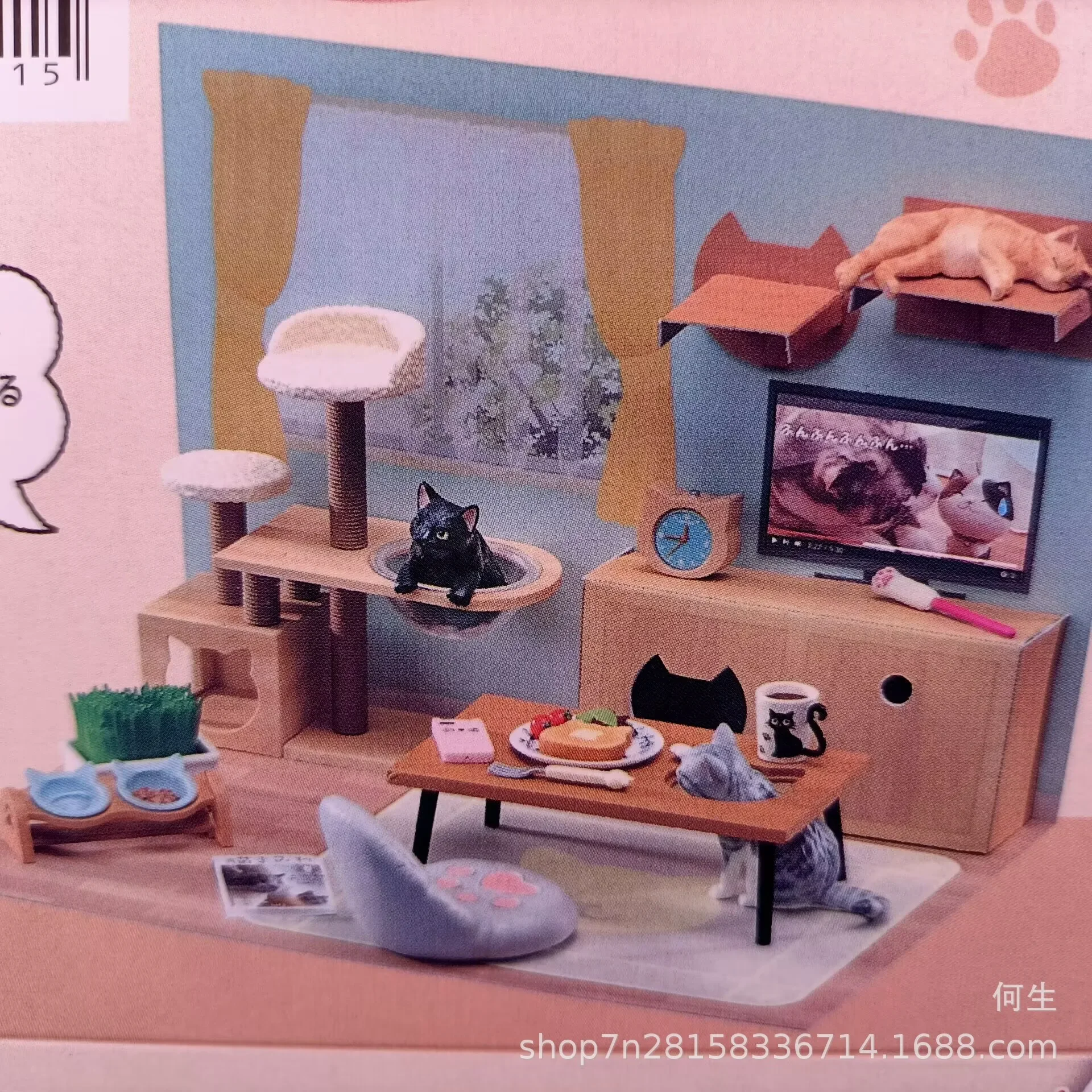 Kawaii القط الحياة اليومية المنمنمات دمية الديكور Playset سر صندوق أعمى الهدايا لعبة نموذج أنيمي الشكل جمع الحلي