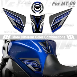 3D Resin Tank Pad Sticker Motorcycle Fuel Tank Protection Decal For MT 09 MT09 MT-09 2024 2023 2022 2021